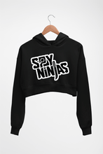 Load image into Gallery viewer, Spy Ninja Crop HOODIE FOR WOMEN-Black-Ektarfa.online
