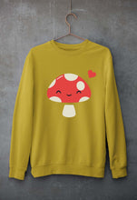 Load image into Gallery viewer, Mushroom Unisex Sweatshirt for Men/Women-Mustard yellow-Ektarfa.online
