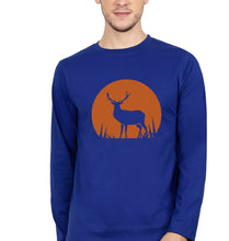 Load image into Gallery viewer, Deer Full Sleeves T-Shirt for Men-ROYAL BLUE-Ektarfa.online
