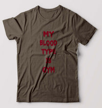 Load image into Gallery viewer, Gym T-Shirt for Men-Olive Green-Ektarfa.online
