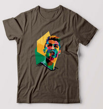 Load image into Gallery viewer, Cristiano Ronaldo CR7 T-Shirt for Men-S(38 Inches)-Olive green-Ektarfa.online
