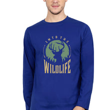 Load image into Gallery viewer, Deer Full Sleeves T-Shirt for Men-ROYAL BLUE-Ektarfa.online
