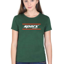 Load image into Gallery viewer, Sparx T-Shirt for Women-XS(32 Inches)-Dark Green-Ektarfa.online
