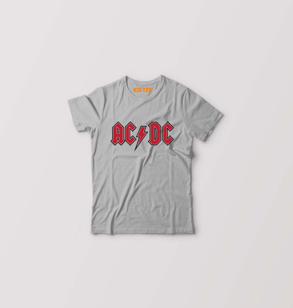 ACDC Kids T-Shirt for Boy/Girl-0-1 Year(20 Inches)-Grey-Ektarfa.online