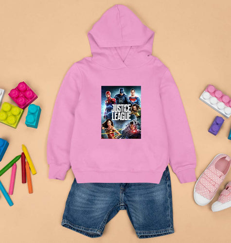Justice League Kids Hoodie for Boy/Girl-Light Baby Pink-Ektarfa.online