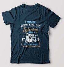Load image into Gallery viewer, Drummer T-Shirt for Men-Petrol Blue-Ektarfa.online
