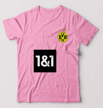 Load image into Gallery viewer, Borussia Dortmund 2021-22 T-Shirt for Men-S(38 Inches)-Light Baby Pink-Ektarfa.online
