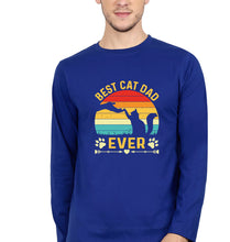 Load image into Gallery viewer, Cat Dad Full Sleeves T-Shirt for Men-Royal Blue-Ektarfa.online
