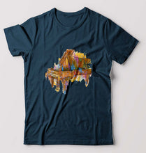 Load image into Gallery viewer, Piano T-Shirt for Men-Petrol Blue-Ektarfa.online
