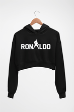 Load image into Gallery viewer, Cristiano Ronaldo CR7 Crop HOODIE FOR WOMEN-Black-Ektarfa.online
