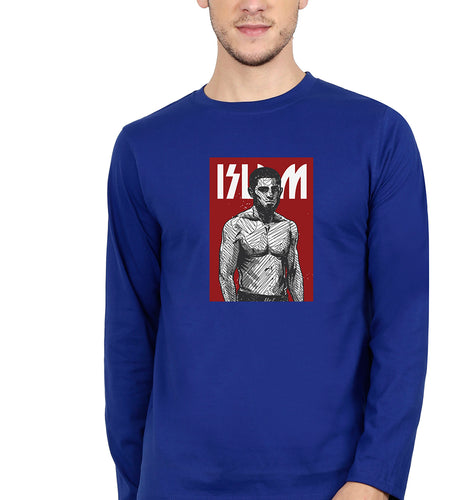 Islam Makhachev Full Sleeves T-Shirt for Men-Royal Blue-Ektarfa.online