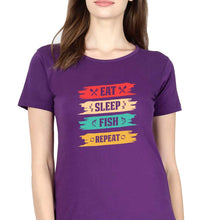 Load image into Gallery viewer, Fishing T-Shirt for Women-Purple-Ektarfa.online
