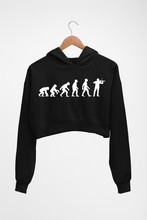 Load image into Gallery viewer, Violin Evolution Crop HOODIE FOR WOMEN-Black-Ektarfa.online
