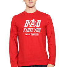Load image into Gallery viewer, Dad I Love You 3000 Full Sleeves T-Shirt for Men-Red-Ektarfa.online
