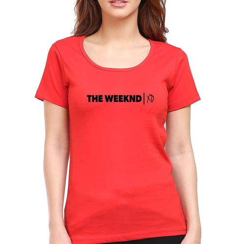 The Weeknd T-Shirt for Women-XS(32 Inches)-Red-Ektarfa.online