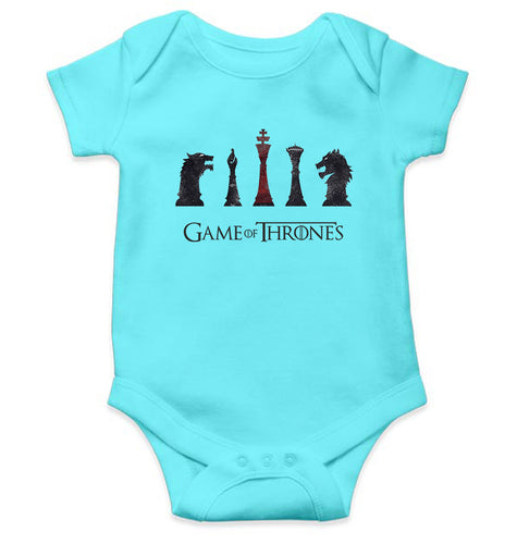 GOT Game of Thrones Kids Romper For Baby Boy/Girl-0-5 Months(18 Inches)-Sky Blue-Ektarfa.online