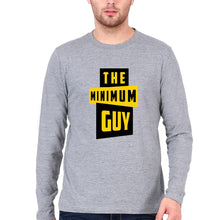Load image into Gallery viewer, Minimum Guy Family Man Full Sleeves T-Shirt for Men-S(38 Inches)-Grey Melange-Ektarfa.online
