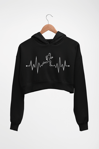 Runner Running Crop HOODIE FOR WOMEN-Black-Ektarfa.online