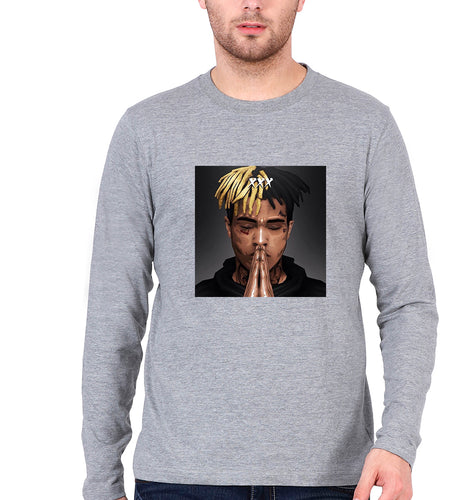 XXXTentacion Full Sleeves T-Shirt for Men-Grey Melange-Ektarfa.online