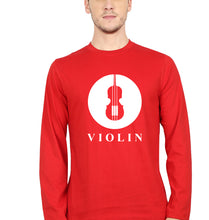 Load image into Gallery viewer, Violin Full Sleeves T-Shirt for Men-Red-Ektarfa.online
