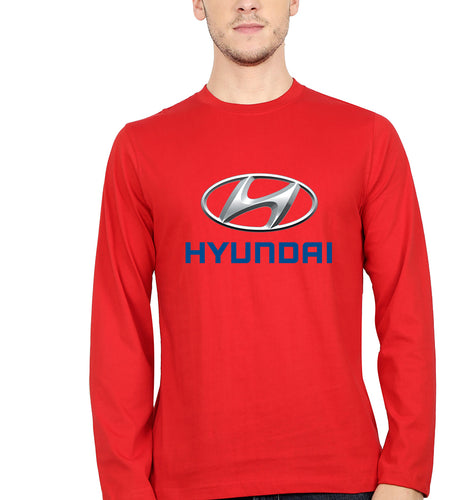 Hyundai Full Sleeves T-Shirt for Men-Red-Ektarfa.online