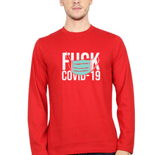 Load image into Gallery viewer, Fuck Covid Full Sleeves T-Shirt for Men-Red-Ektarfa.online
