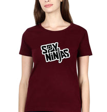 Load image into Gallery viewer, Spy Ninja T-Shirt for Women-XS(32 Inches)-Maroon-Ektarfa.online
