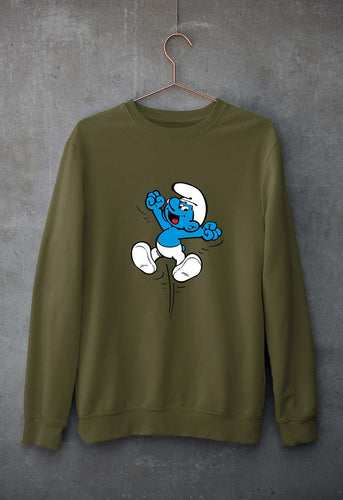 The Smurfs Unisex Sweatshirt for Men/Women-Olive Green-Ektarfa.online