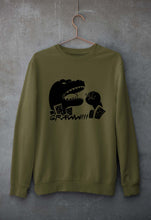 Load image into Gallery viewer, Godzilla Unisex Sweatshirt for Men/Women-S(40 Inches)-Olive Green-Ektarfa.online
