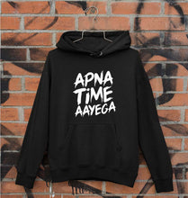 Load image into Gallery viewer, Apna Time Aayega Unisex Hoodie for Men/Women-Black-Ektarfa.online
