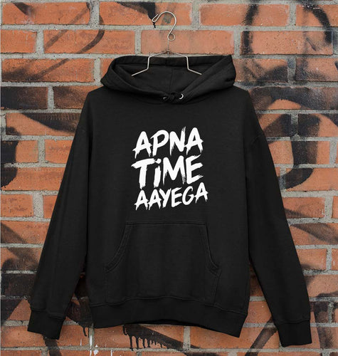 Apna Time Aayega Unisex Hoodie for Men/Women-Black-Ektarfa.online