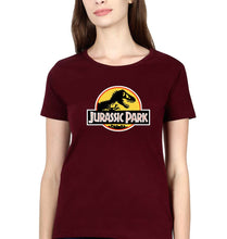 Load image into Gallery viewer, Jurassic Park T-Shirt for Women-XS(32 Inches)-Maroon-Ektarfa.online
