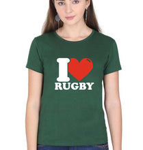 Load image into Gallery viewer, I Love Rugby T-Shirt for Women
