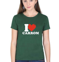 Load image into Gallery viewer, I Love Carrom T-Shirt for Women
