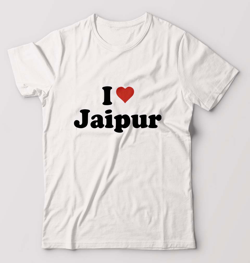 I Love Jaipur T-Shirt for Men-White-Ektarfa.online