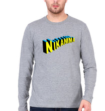 Load image into Gallery viewer, Nikamma Full Sleeves T-Shirt for Men-Grey Melange-Ektarfa.online
