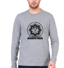 Load image into Gallery viewer, Magnetic fields Full Sleeves T-Shirt for Men-S(38 Inches)-Grey Melange-Ektarfa.online
