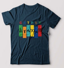 Load image into Gallery viewer, Gym T-Shirt for Men-Petrol Blue-Ektarfa.online
