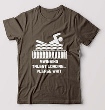 Load image into Gallery viewer, Swimming T-Shirt for Men-Olive Green-Ektarfa.online
