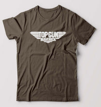 Load image into Gallery viewer, Top Gun T-Shirt for Men-S(38 Inches)-Olive Green-Ektarfa.online
