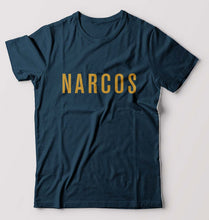 Load image into Gallery viewer, Narcos T-Shirt for Men-S(38 Inches)-Petrol Blue-Ektarfa.online
