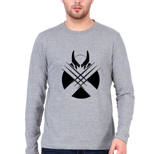 Wolverine Full Sleeves T-Shirt for Men-Grey Melange-Ektarfa.online