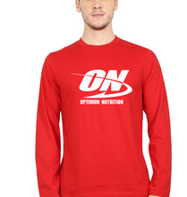 Load image into Gallery viewer, optimum nutrition (ON) Full Sleeves T-Shirt for Men-Red-Ektarfa.online
