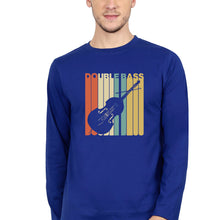 Load image into Gallery viewer, Double Bass Violin Full Sleeves T-Shirt for Men-Royal blue-Ektarfa.online
