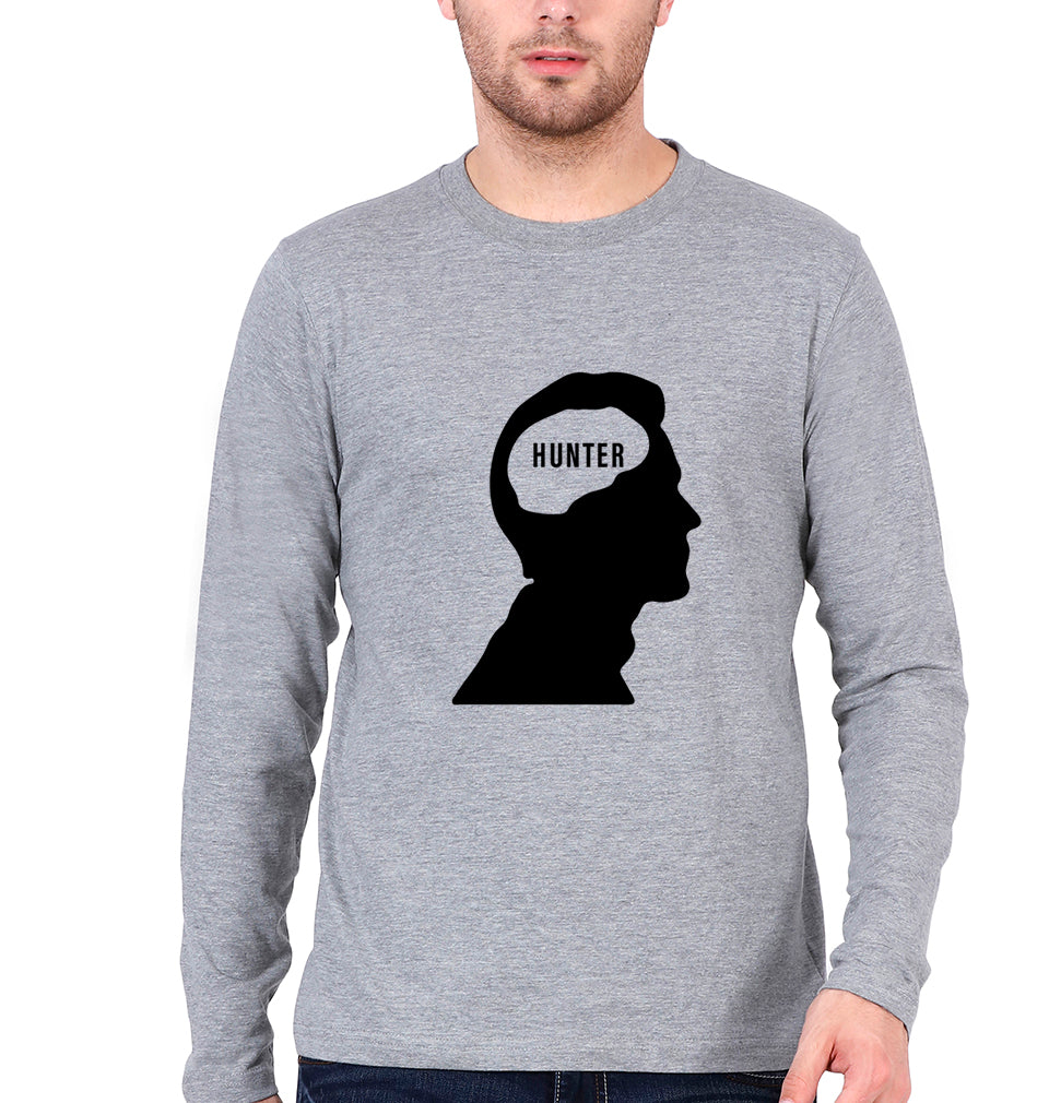Mindhunter Full Sleeves T-Shirt for Men-Grey Melange-Ektarfa.online