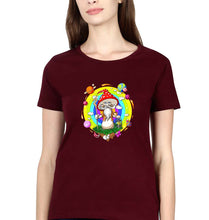 Load image into Gallery viewer, Mushroom T-Shirt for Women-Maroon-Ektarfa.online

