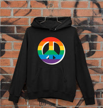Load image into Gallery viewer, Peace Pride Unisex Hoodie for Men/Women-Black-Ektarfa.online
