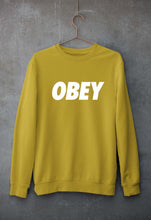 Load image into Gallery viewer, Obey Unisex Sweatshirt for Men/Women-S(40 Inches)-Mustard Yellow-Ektarfa.online
