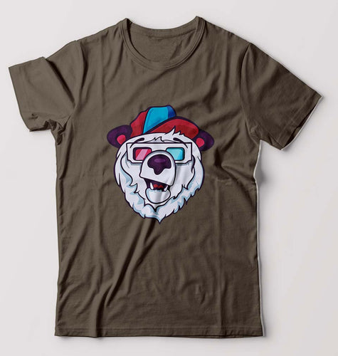 Bear T-Shirt for Men-Olive Green-Ektarfa.online