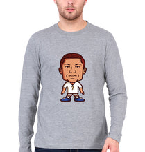 Load image into Gallery viewer, Cristiano Ronaldo CR7 Full Sleeves T-Shirt for Men-Grey Melange-Ektarfa.online
